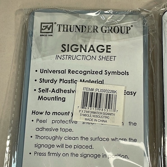 Lot of 4 Self-stick signs signage Restrooms, Men, Women, No Soliciting - Picture 5 of 7